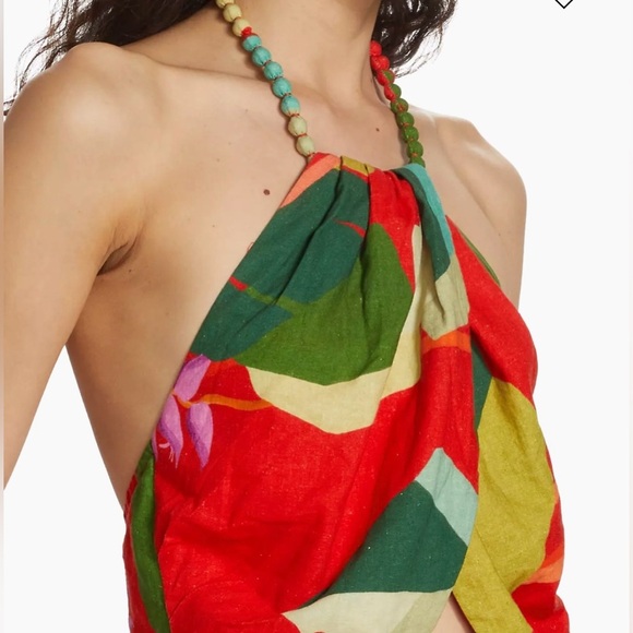 Farm Rio Heliconia Halter Crop Top - Picture 4 of 7